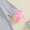 thumbnail image 6 of Cjfdfy Newborn Baby Girl Footed Fall Clothes She's Here Embroidery Footed Romper Long Sleeve Fall Bow Ruffle Jumpsuit Infant Cute Coming Home Fall Winter Outfit, 6 of 8