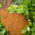 thumbnail image 3 of Rustic Metal Rabbits Garden Stake - Rusty Bunny Silhouette, Outdoor Yard Art for Farmhouse Decor, Perfect Easter, 3 of 4