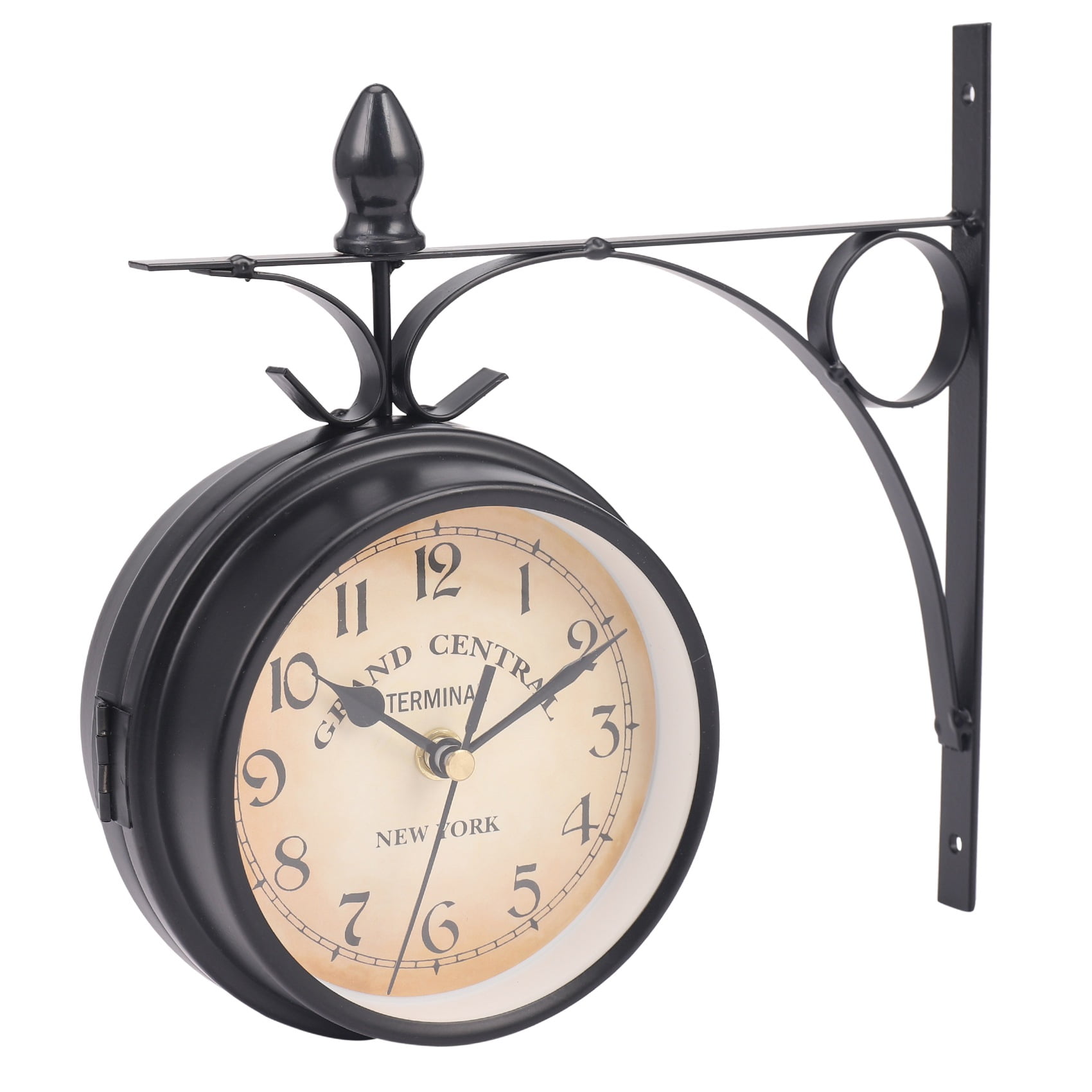 European-Style Double-Sided Wall Clock Classic Clocks Monochrome