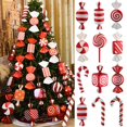 thumbnail image 2 of Colgante de árbol de Navidad para el hogar, piruleta de bastón de caramelo rojo y blanco, decoración de Año Nuevo, 2 piezas, 2023, 2024, 2 of 4