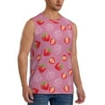 thumbnail image 2 of Pofeuu Cute Strawberry Print Men's Muscle T-Shirt, Sleeveless, Muscle Tank, Classic Muscle Tee Top For Men Casual Sleeveless Muscle T-Shirt Trendy Clothes-Small, 2 of 7
