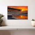 thumbnail image 2 of Elephant Stock Sunrise In Wrightsville Dock Wall Art - Horizontal Canvas Wall Art - Living Room Wall Decor - Nautical Canvas - Gray And Orange Decor - 12" x 8", 2 of 4