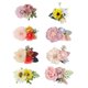 thumbnail image 2 of 8 Pcs Artificial Flower Hairclips for Girls with Leaves Fake Foral Hair Clips Baby Headwear Hair Accessories F Size, 2 of 4