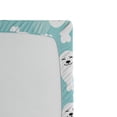 thumbnail image 2 of Ambesonne Animal Fitted Sheet, White Seals Ocean, Twin XL Size, Turquoise Pale Blue, 2 of 2