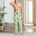 thumbnail image 2 of Pofeuu Green Avocado Print Men's Pajama Pants, Soft Lounge Pajama Pants with big pockets for Men Plaid Pj Bottoms-Medium, 2 of 6