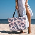 thumbnail image 3 of Wukai Tropics Palm Trees Print Zipper Bag,large Beach Tote Bag,Waterproof Sandproof Bag,Grocery and Picnic Tote Travel Bag, 3 of 5