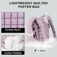 thumbnail image 6 of Kwuty Puffer Tote Bag for Women Large Quilted Puffy Lightweight Carryall Crossbody Tote Bag for Women, 6 of 7