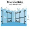 thumbnail image 5 of Timate L5 Expandable Corner Wall Mounted Clothes Rack, L-Shape Heavy Duty Industrial Pipe Closet System with 8 Shelves & 4 Hanger Rods, Black Wardrobe Organizer, 5 of 7