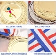 thumbnail image 4 of Medallas de premio de oro, plata y bronce, 12 piezas, 3 colores, medallas deportivas, medallas de ganador, oro, plata y bronce con cinta para el cuello, 4 of 7
