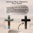 thumbnail image 2 of Southwestern Wall Cross with Faux Horns and Tooled Leather Accent – Rustic Western Wall Cross for Home Decor – Distressed Resin Cross with Horned Accent for Cabin, Lodge, or Country Home, 2 of 7