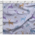 thumbnail image 2 of Soimoi Animals Print, Poly Taffeta Fabric, Decor Sewing Fabric by The Yard 56 Inch Wide, Decorative Fabric for Outdoor Upholstery, Umbrellas and Home Accents, Purple, 2 of 5