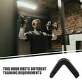 thumbnail image 3 of KALLORY 6Pcs Barbell Storage Hook Plastic Black Wall Mount Barbell Hanger for Fitness Racks, 3 of 8