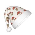 thumbnail image 2 of Honeii Red Mushrooms Print Hat Santa Claus Hat For Xmas Party, Christmas Caps For Boys Girls Child,Christmas Beanie, 2 of 6