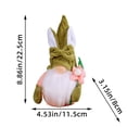 thumbnail image 3 of Easter Bunny Gnome Spring Gift, 9 Inch Easter Gnome Decoration for Home Centerpiece, Swedish Tomte Elf Plush, Cute Faceless Dwarf Ornament, 3 of 6