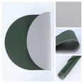 thumbnail image 2 of Unique Bargains Set of 6 Leather Table Placemats for Dining Table Decor Dark Green Gray, 2 of 7