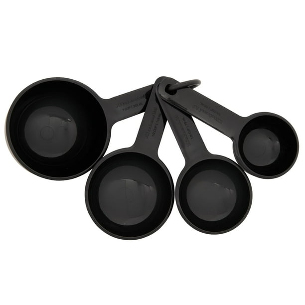 Juego de tazas medidoras KitchenAid Universal de 4 piezas, color negro
