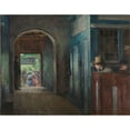 thumbnail image 2 of Harriet Backer 14x12 Black Ornate Wood Framed Double Matted Museum Art Print Titled: Christening in Tanum Church (1892), 2 of 5
