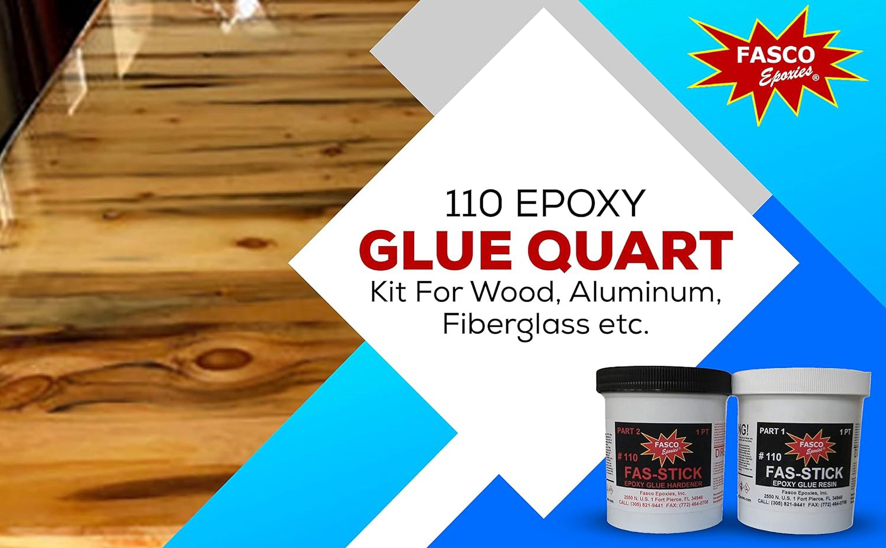 Fasco Epoxies 110 Epoxy Glue Pint Kit (Wood, Aluminum, Fiberglass, Etc.)