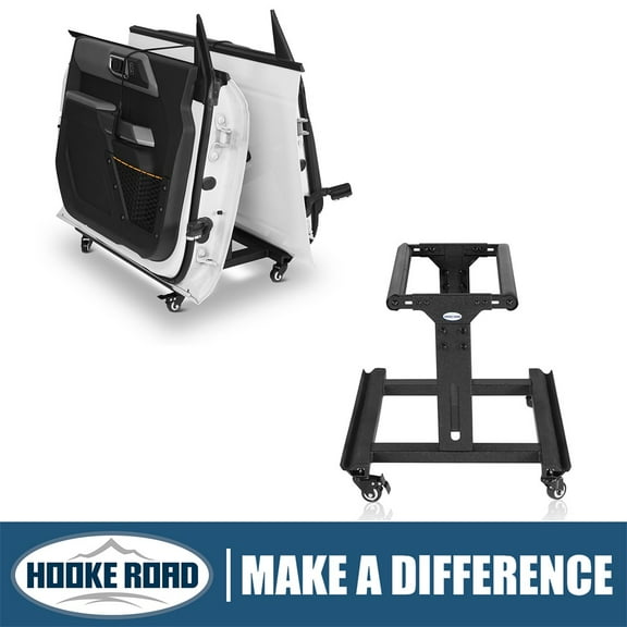 Door Storage Movable Cart Sliding Rack for 1997-2023 Jeep Wrangler TJ JK JL & Gladiator JT & 2021-2023 Ford Bronco