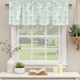 thumbnail image 2 of Green Floral Cute Curtain Valances for Windows, Kitchen Valance Window Treatments Panel 2 Pack, Summer Cozy Botanical Rod Pocket Short Curtains for Bathroom Bedroom 54 x 18 Inch, 2 of 8