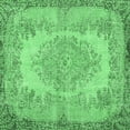 thumbnail image 1 of Ahgly Company Machine Washable Indoor Square Persian Emerald Green Traditional Area Rugs, 7' Square, 1 of 4