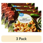 (3 pack) Great Value Artisan Crafted Creamy Jalapeno Bacon Macaroni & Cheese, 12 oz Shelf Stable