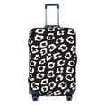 thumbnail image 2 of Goofa Black Leopard Pattern Luggage Covers For Suitcase,Suitcase Cover Protector Fit 18-32 Inch Luggage-Large, 2 of 9