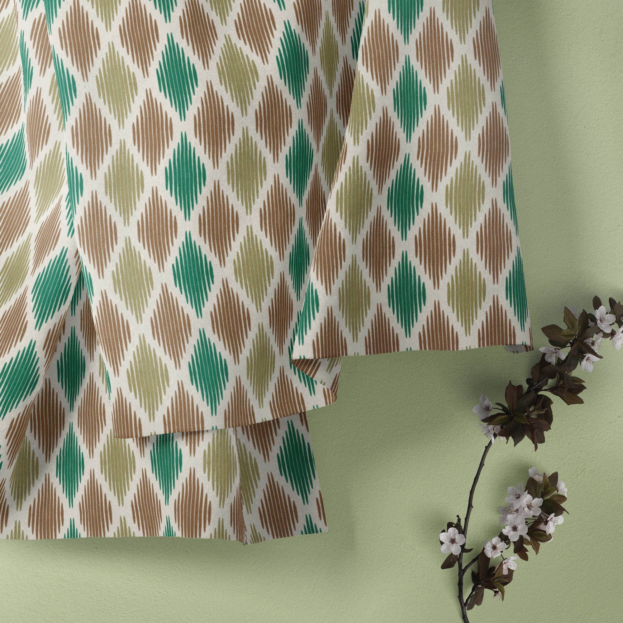 David Textiles Lovely Diamonds Cotton 1 Yard Fabric Cut
