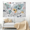 thumbnail image 3 of Junzan The World Map With Cartoon Animals Tapestry Hippie Tapestry For Bedroom Aesthetic Tapestries Wall Hanging For Bedroom Hippie Room Decor (60x40inches), 3 of 9