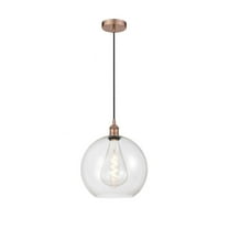 616-1P-AC-G122-12-Innovations Lighting-Athens - 1 Light Mini Pendant In Industrial Style-14.38 Inches Tall and 11.75 Inches Wide-Antique Copper