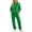 Green #014, variant on Women's 2 Piece Hoodie Sweatpants Set Casual Long Sleeve Hooded Pullover with Pockets & Jogger Pants Fall Winter Lounge Athletic Tracksuit for Workout Daily Wear XXL