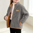 thumbnail image 7 of Mifsaly Boys Girls Fleece Jacket Full Zip Stand Collar Warm Winter Coat with Pockets Kids Everyday Casual Cozy Thermal Outerwear, 7 of 7