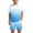 00#Light Blue1056, variant on Summer Boy Outfits Los Angeles Print Gradient Short Sleeve Tee Shorts Set, Sizes 4-14
