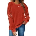 thumbnail image 2 of Generic Womens Merry Christmas Sweatshirts Fall Winter Fashion Light Sweatshirts Long Sleeve Shirts Crewneck Pullover Tops, 2 of 4