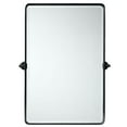 thumbnail image 4 of TEHOME Farmhouse Pivot Rectangle Bathroom Mirror Black Metal Framed Tilting Beveled Vanity Mirrors 23x35", 4 of 8