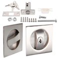 thumbnail image 1 of 1 Set Pocket Door Lock Privacy Latch Lock Metal Door Lock Pocket Door Lock Hardware Lock with Key, 1 of 4