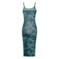 thumbnail image 5 of Vestido de Verano para las Mujeres, Vestido Largo Delgado Cuello Redondo sin Mangas de Impresión de Leopardo Sexy Hecho de Poliéster Ligero, Vestido Sexy para las Mujeres, 5 of 5