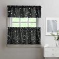 thumbnail image 2 of Kitchen Curtains 24 Inch Short - 3 Panel Set, Rod Pocket Window Curtain, 100% Polyester for Farmhouse, Cafe, Kitchen, Living Room, Bedroom, Galaxy & Space-Themed Design, Easy Wash, 2 of 6