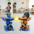 thumbnail image 4 of CNKOO Voiture Robot Télécommandée Transformable Jouet 2,4 GHz 1 18 Rechargeable Voiture de Course Cascade Rotative à 360° Jouets pour Enfants Garçons Filles Âge 8 9 10 11 Ans Jouet Cadeaux (Voiture de Police Bleue), 4 of 6