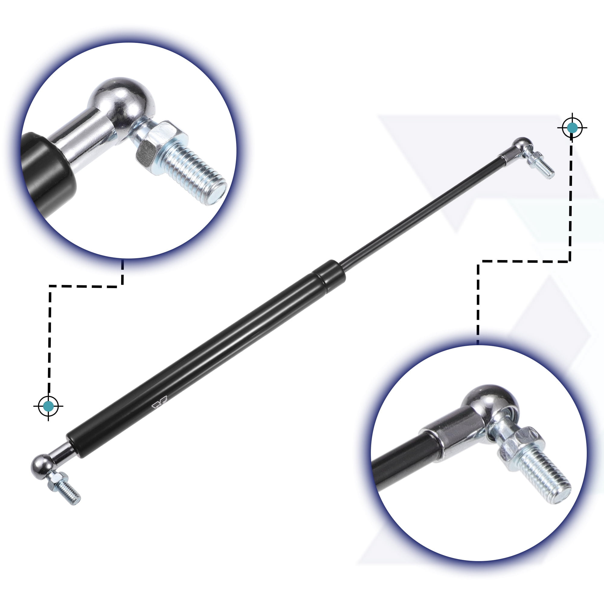 Unique Bargains 16inch Black Lift Supports Struts Gas Spring with Mounting Bracket 22lb