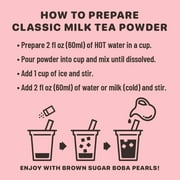 Yulu Foods Instant Boba Classic Milk Tea, Bubble Tea Kit, 3 Drinks