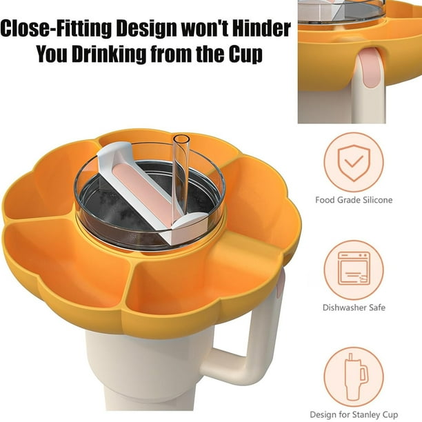  DMTINTA Snack Bowl for Stanley 30 oz Tumbler with Handle Tumbler  Snack Tray Compatible with Stanley Cup 30 oz with Handle, Reusable Snack  Ring for Stanley Cup Accessories,Snack Bowl Cream: Home