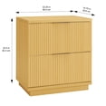 thumbnail image 2 of Better Homes & Gardens Lillian Fluted 2-Drawer Nightstand with USB, Natural Pine, 2 of 6