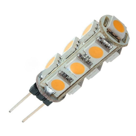 10x G4 5050 SMD 13 LED Light Warm White Car Marine Bulb