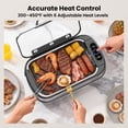 thumbnail image 4 of Moifoi Electric Grill,  Large operating area Smokeless Indoor Grill, Touch Panel with 6 Heat Levels, Dishwasher Safe Parts, with Auto Shut-Off, for Home, Black, 4 of 8