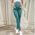 thumbnail image 1 of MKLEKYY Leggins de mujer para vestir Pantalones de maternidad para yoga y uso diario con cintura elástica cómoda para uso activo y activo, 1 of 5