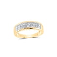thumbnail image 3 of 14kt Yellow Gold His Hers Round Diamond Cluster Matching Wedding Set 1-7/8 Cttw, 3 of 3