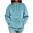 thumbnail image 2 of Hoodie With Pouch Pet Carrier Animal Holder Cat & Dog Pocket Oversized Casual Fashion Fall Winter Hoodies Sweatshirts (XL, Light Blue), 2 of 7