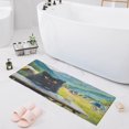 thumbnail image 3 of WOBOGO Picnic Black Cat Carpet 39x20in Kitchen Bathroom Plush Absorbent Non-Slip Floor Mat, 3 of 8