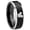 Black 2 Tone Beveled Edge, variant on Squirrel Concave Black Tungsten Men Ring 10MM